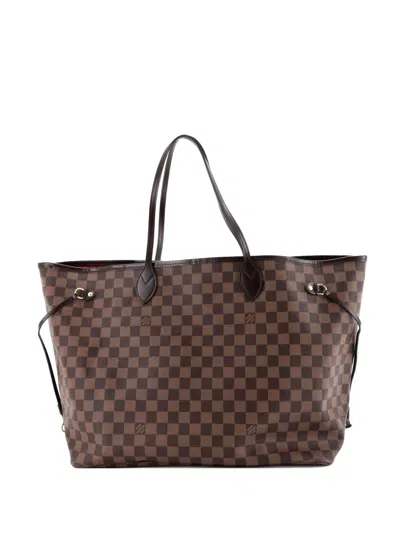 Pre-owned Louis Vuitton Neverfull Damier Gm Tote Bag In Brown