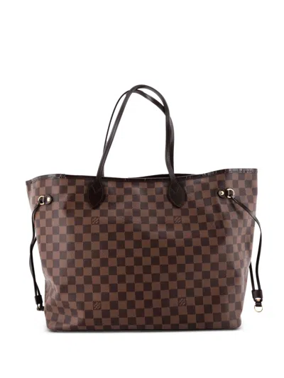 Pre-owned Louis Vuitton Neverfull Damier Gm Tote Bag In Brown