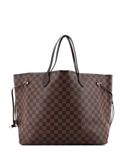 Pre-owned Louis Vuitton Neverfull Damier Gm Tote Bag In Brown