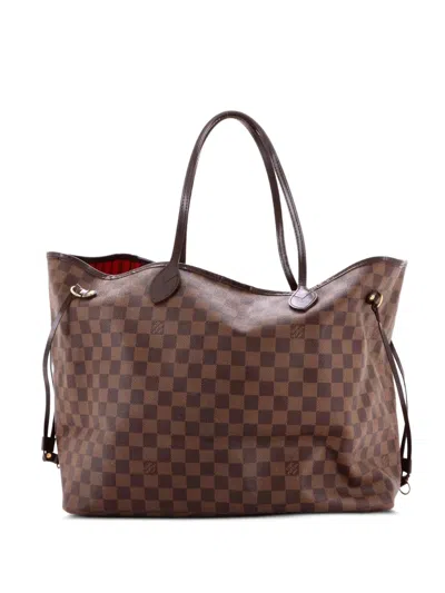 Pre-owned Louis Vuitton Neverfull Damier Gm Tote Bag In Brown