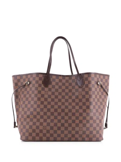 Pre-owned Louis Vuitton Neverfull Damier Gm Tote Bag In Brown