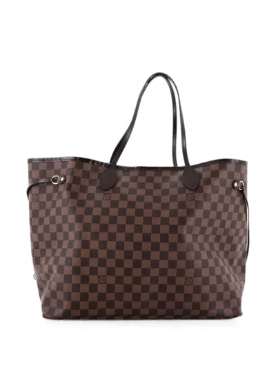 Pre-owned Louis Vuitton Neverfull Damier Gm Tote Bag In Brown