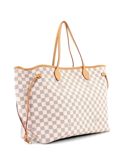 Pre-owned Louis Vuitton Neverfull Damier Gm Tote Bag In White