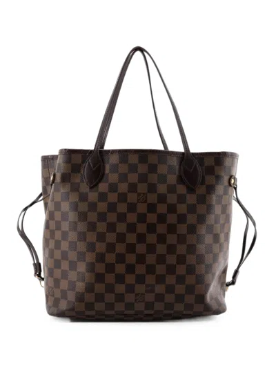 Pre-owned Louis Vuitton Neverfull Damier Mm Tote Bag In 褐色