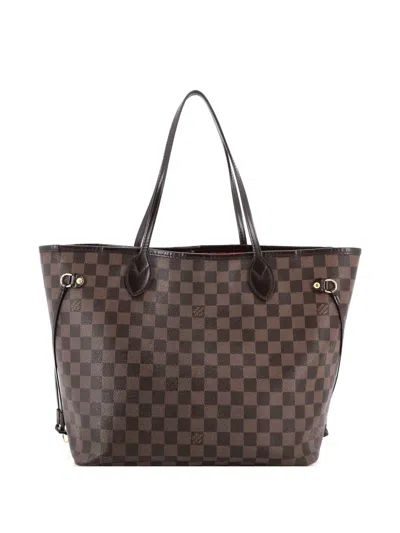 Pre-owned Louis Vuitton Neverfull Damier Mm Tote Bag In Brown