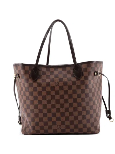 Pre-owned Louis Vuitton Neverfull Damier Mm Tote Bag In Brown