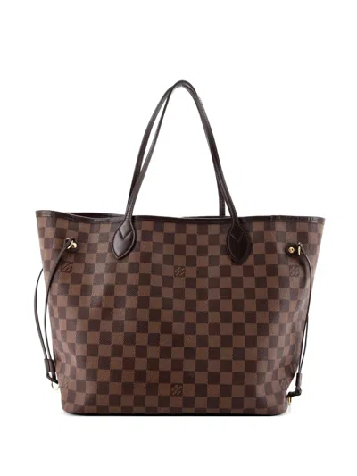 Pre-owned Louis Vuitton Neverfull Damier Mm Tote Bag In Brown