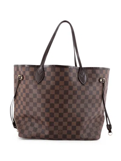 Pre-owned Louis Vuitton Neverfull Damier Mm Tote Bag In Brown
