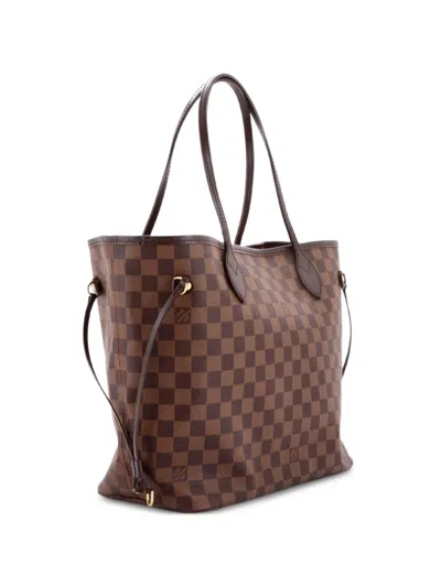 Pre-owned Louis Vuitton Neverfull Damier Mm Tote Bag In Brown