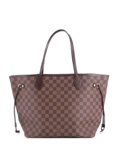 Pre-owned Louis Vuitton Neverfull Damier Mm Tote Bag In Brown