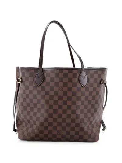 Pre-owned Louis Vuitton Neverfull Damier Mm Tote Bag In Brown