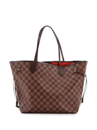 Pre-owned Louis Vuitton Neverfull Damier Mm Tote Bag In Brown