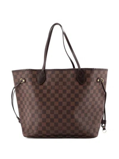 Pre-owned Louis Vuitton Neverfull Damier Mm Tote Bag In Brown