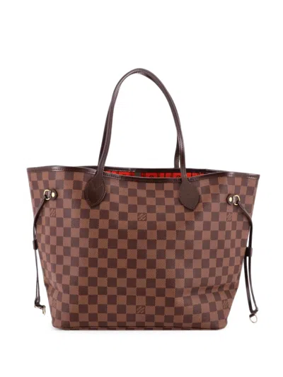 Pre-owned Louis Vuitton Neverfull Damier Mm Tote Bag In Brown