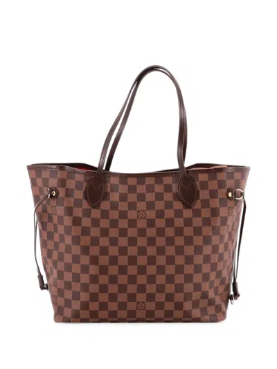 Pre-owned Louis Vuitton Neverfull Damier Mm Tote Bag In Brown