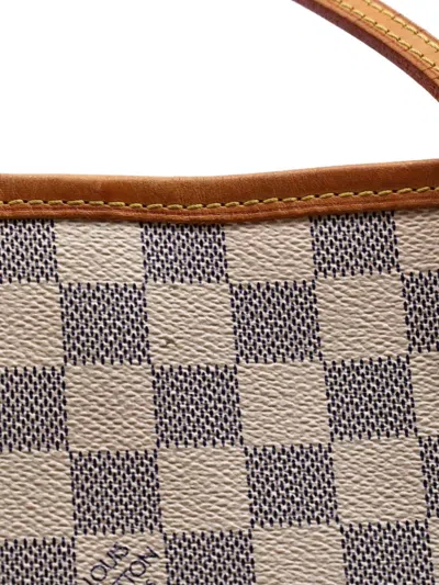 Pre-owned Louis Vuitton Neverfull Damier Mm Tote Bag In White