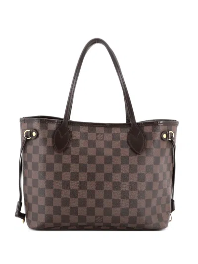 Pre-owned Louis Vuitton Neverfull Damier Pm Tote Bag In Brown