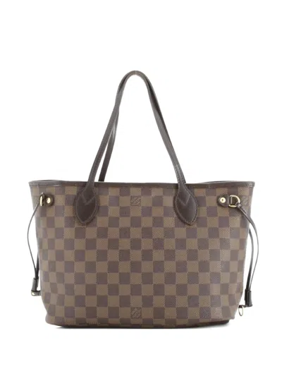 Pre-owned Louis Vuitton Neverfull Damier Pm Tote Bag In Brown