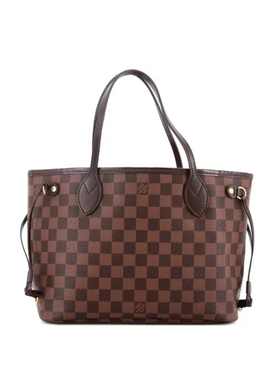 Pre-owned Louis Vuitton Neverfull Damier Pm Tote Bag In Brown