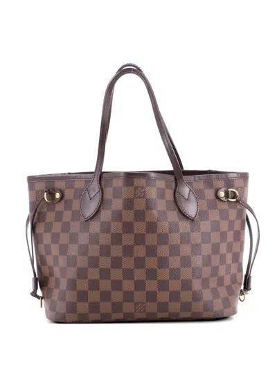 Pre-owned Louis Vuitton Neverfull Damier Pm Tote Bag In Brown