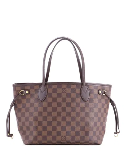 Pre-owned Louis Vuitton Neverfull Damier Pm Tote Bag In Brown