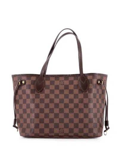 Pre-owned Louis Vuitton Neverfull Damier Pm Tote Bag In Brown