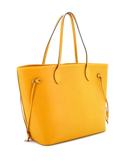 Pre-owned Louis Vuitton Neverfull Epi Leather Mm Tote Bag In Yellow