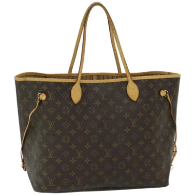 Pre-owned Louis Vuitton Neverfull Gm Brown Canvas Tote Bag ()