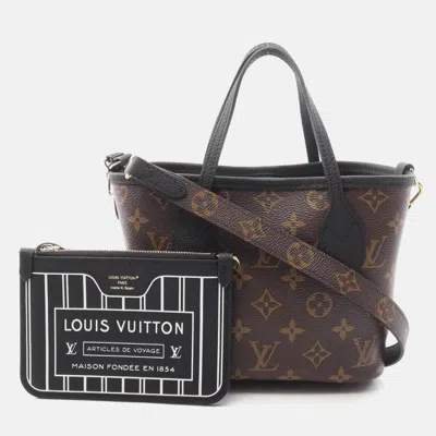Pre-owned Louis Vuitton Neverfull Inside Out Bb Monogram Brown/black Coated Canvas And Leather Tote