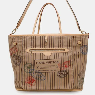 Pre-owned Louis Vuitton Neverfull Inside Out Gm Beige Monogram Tote Bag