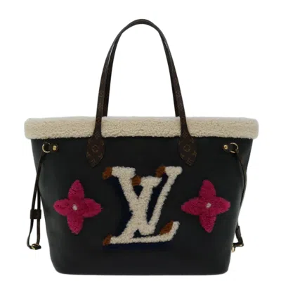 Pre-owned Louis Vuitton Neverfull Mm Canvas Tote Bag () In Black