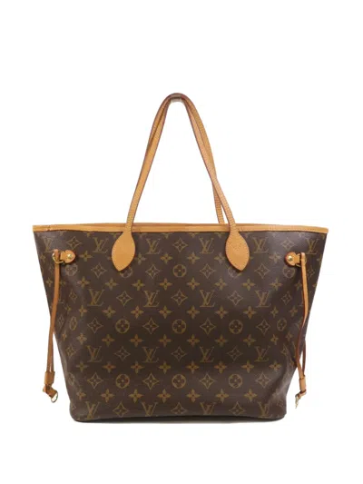 Pre-owned Louis Vuitton Neverfull Mm Monogram Tote Bag In Brown