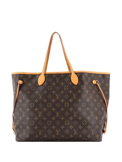 Pre-owned Louis Vuitton Neverfull Monogram Canvas Gm Tote Bag In Brown