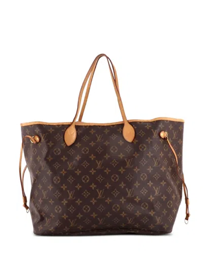 Pre-owned Louis Vuitton Neverfull Monogram Canvas Gm Tote Bag In Brown