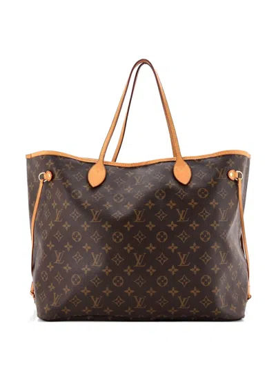 Pre-owned Louis Vuitton Neverfull Monogram Canvas Gm Tote Bag In Brown