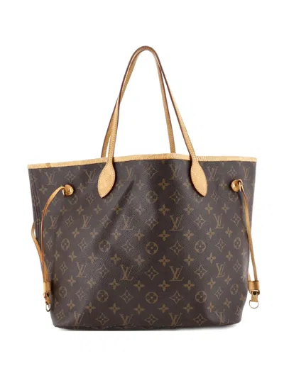 Pre-owned Louis Vuitton Neverfull Monogram Canvas Mm Tote Bag In Brown