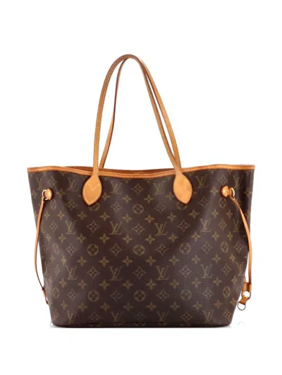 Pre-owned Louis Vuitton Neverfull Monogram Canvas Mm Tote Bag In Brown