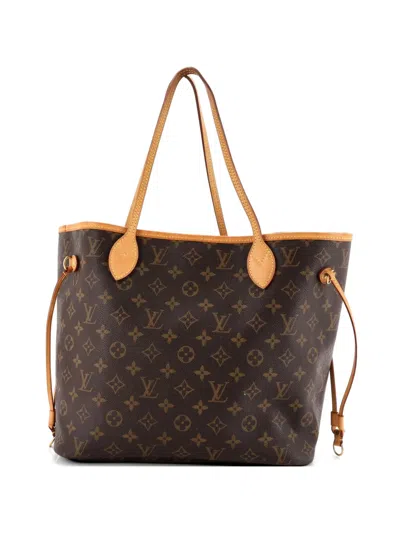 Pre-owned Louis Vuitton Neverfull Monogram Canvas Mm Tote Bag In Brown
