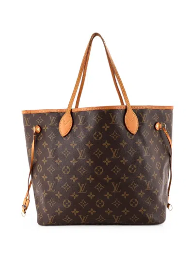 Pre-owned Louis Vuitton Neverfull Monogram Canvas Mm Tote Bag In Brown