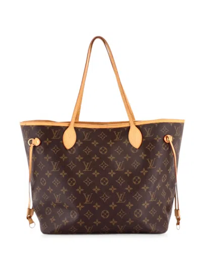 Pre-owned Louis Vuitton Neverfull Monogram Canvas Mm Tote Bag In Brown