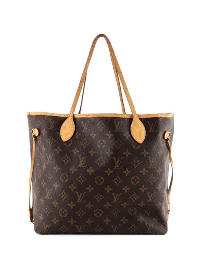 Pre-owned Louis Vuitton Neverfull Monogram Canvas Mm Tote Bag In Brown