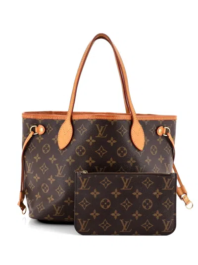 Pre-owned Louis Vuitton Neverfull Monogram Canvas Pm Tote Bag In Brown
