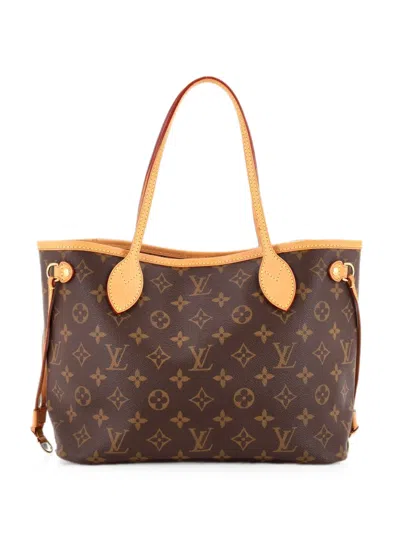 Pre-owned Louis Vuitton Neverfull Monogram Canvas Pm Tote Bag In Brown