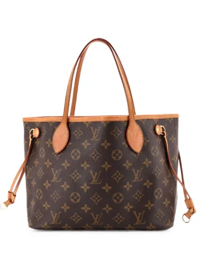 Pre-owned Louis Vuitton Neverfull Monogram Canvas Pm Tote Bag In Brown