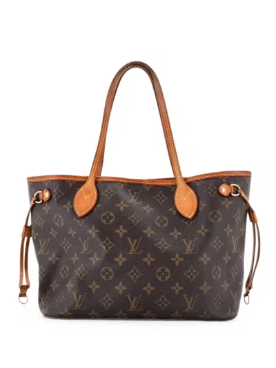 Pre-owned Louis Vuitton Neverfull Monogram Canvas Pm Tote Bag In Brown