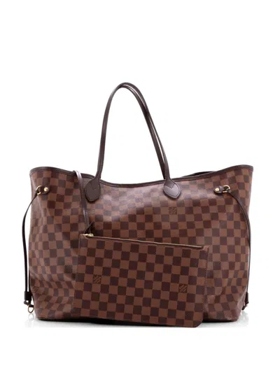 Pre-owned Louis Vuitton Neverfull Nm Damier Gm Tote Bag In Brown