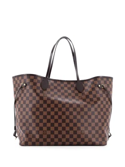 Pre-owned Louis Vuitton Neverfull Nm Damier Gm Tote Bag In Brown