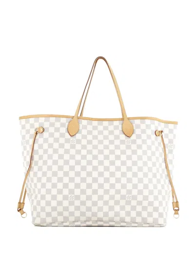Pre-owned Louis Vuitton Neverfull Nm Damier Gm Tote Bag In White