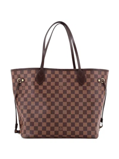 Pre-owned Louis Vuitton Neverfull Nm Damier Mm Tote Bag In 褐色