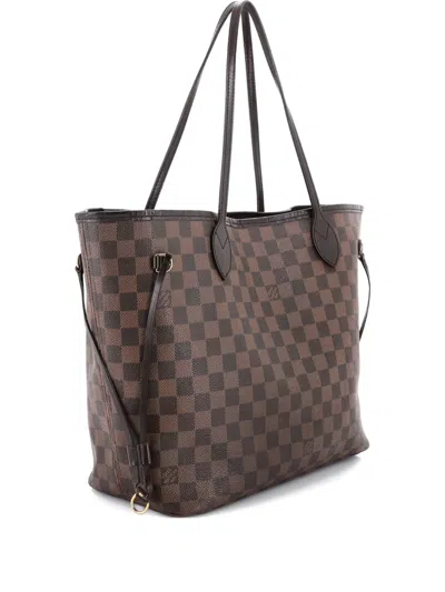 Pre-owned Louis Vuitton Neverfull Nm Damier Mm Tote Bag In Brown